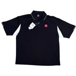 Vtg 90's 76 Gas Station Polo Shirt Black 2XL Tri-Mountain NWT